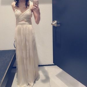 Prom Dress Gown Gold Color